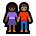 👩🏾‍🤝‍👨🏽 woman and man holding hands: medium-dark skin tone, medium skin tone display on Windows